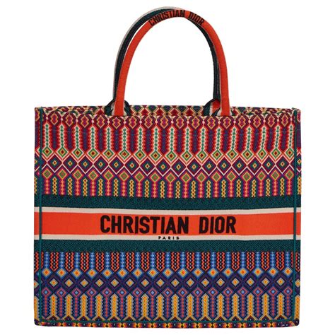 orange dior book tote